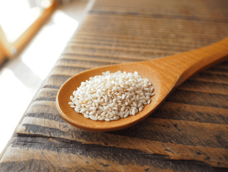 Sesame Seeds In Spoon