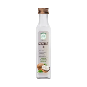400 ml bottle of pure cold-pressed coconut oil by Harmain Global exporter