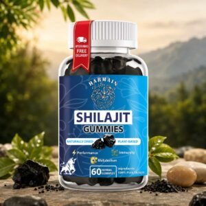 Shilajit Gummies 60 count jar - authentic Himalayan energy and vitality supplement in convenient gummy form