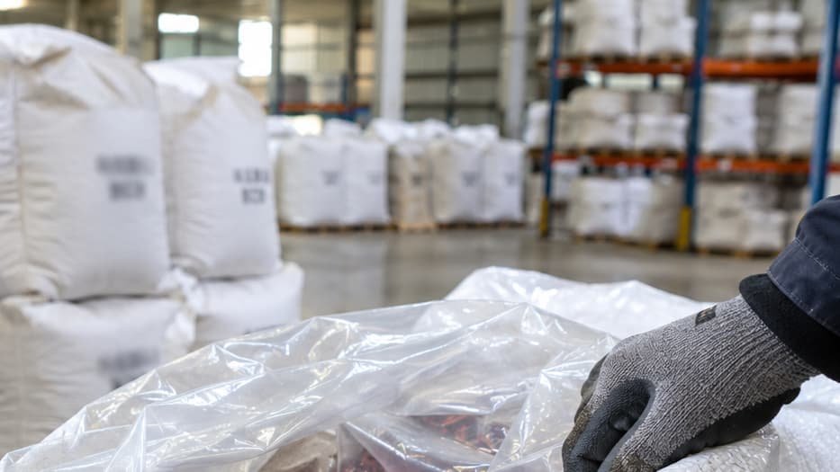A sample is drawn from the lot being shipped, not from a reference batch.